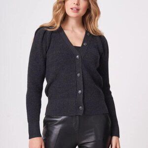 REPEAT CASHMERE Cropped Merino Wool Cardigan (NWT)